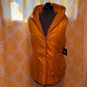 NWT Marc New York puff vest gold yellow